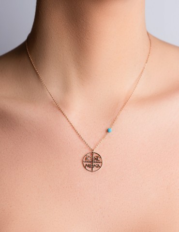Despina rose cross necklace
