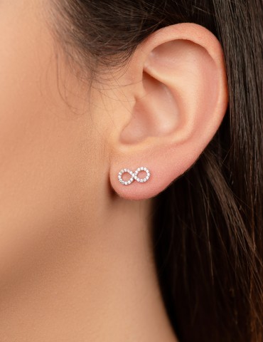Εternity silver earrings