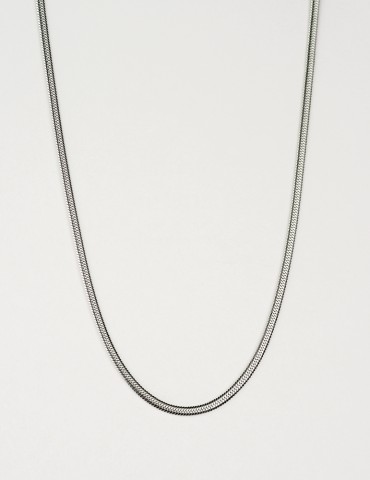 Snakeskin silver thick chain