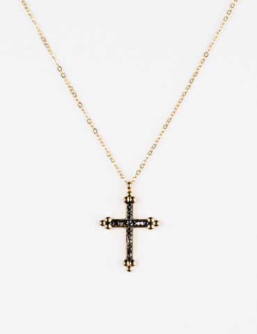 Salvadora Gold Cross Νecklace