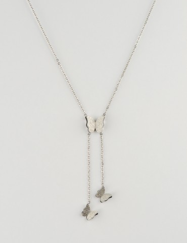 Jenny Silver Νecklace with...