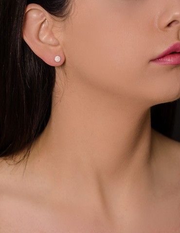 Silver stud earrings Βastiana